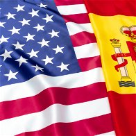 USA & Spanish national flags side by side