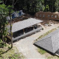overhead view of eco buildings