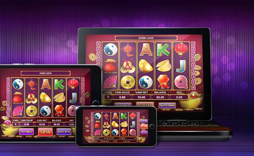 Laptop, tablet & mobile phone screens with online casino picture