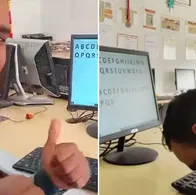 Nosy typist strikes again: Record-breaking alphabet adventure.