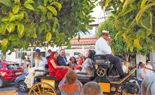 Carts and floats at the San Juan pilgrimage