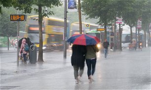 Rain on the streets of Dublin