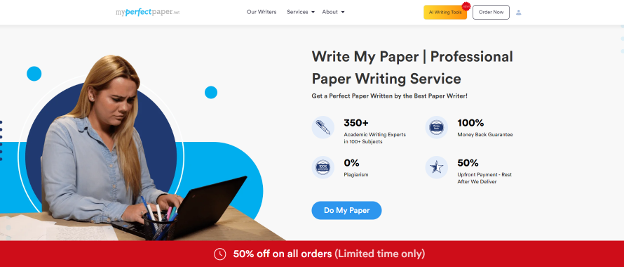 Top 4 best essay writing services recommended on Reddit - Euro Weekly NewsWoman working on a laptop promoting MyPerfectPaper.net