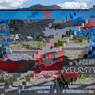 Sue Rogers after her Velocity 2 Zip Wire jump. Euro Weekly News.