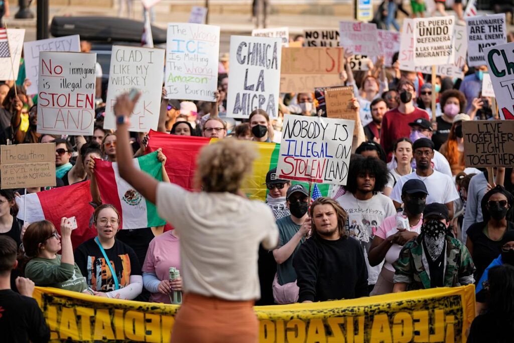 The White House has not yet provided evidence that these protesters are left-wing, paid insurrectionists | Credits: Social Media