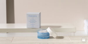 beauty product open on a top