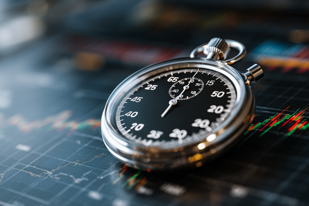 No KYC Forex Brokers: Pros and cons for international traders - Euro Weekly Newsview of a stopwatch on a background of a chart