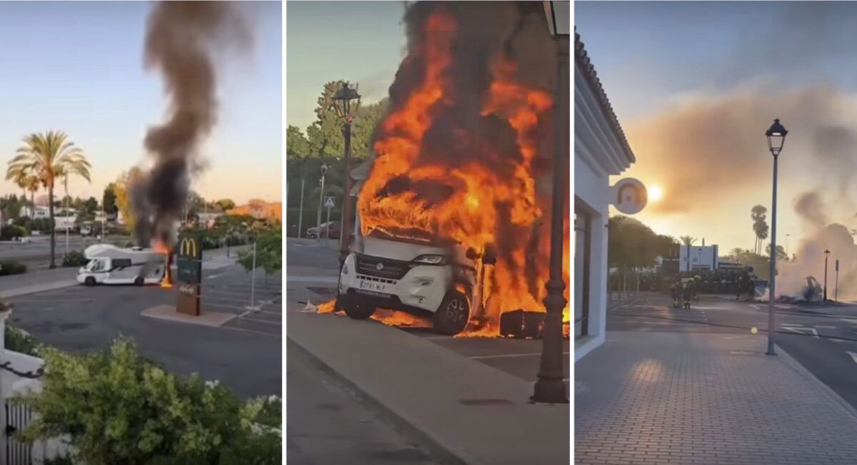 Motorhome inferno in Benavista, Estepona