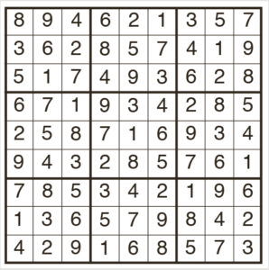 easy sudoku 2089
