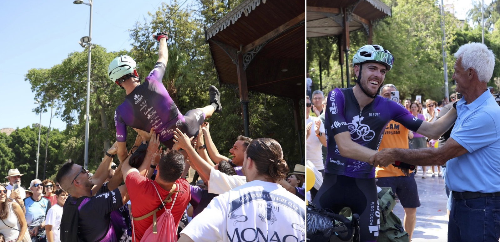Local hero cycles home from Athens
