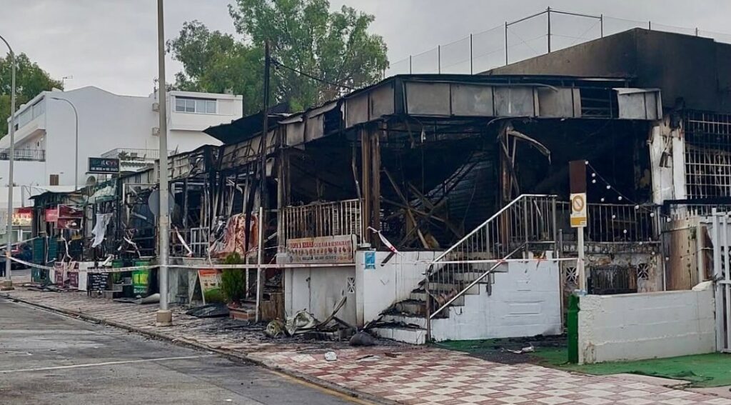 Aftermath of Torremolinos blaze.