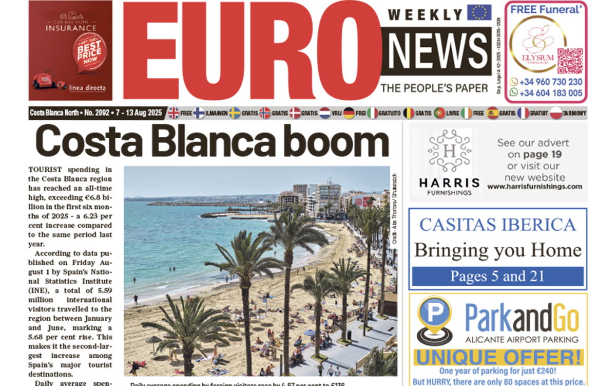 Costa Blanca North newspaper 7 - 13 Aug 2025