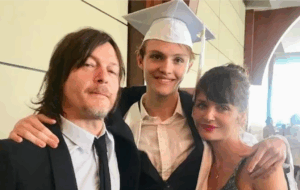 Norman Reedus, Mingus Reedus and Helen Christensen. 