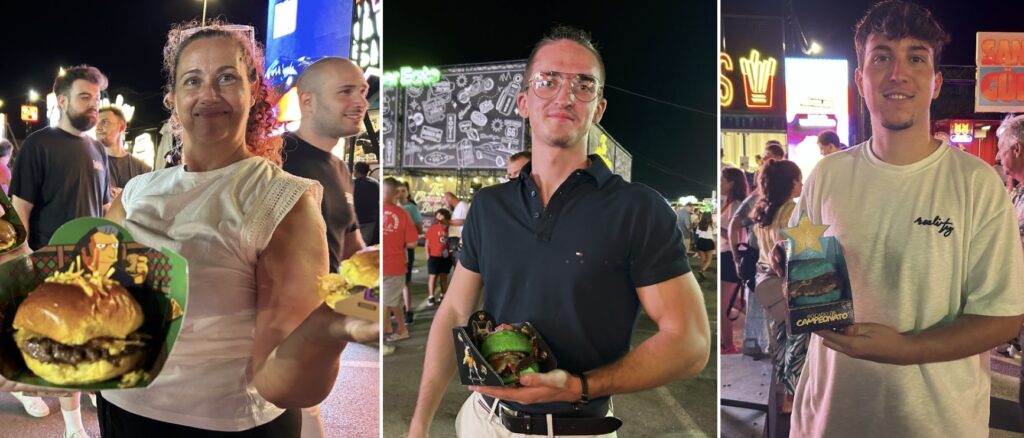 People holding their smash burgers.