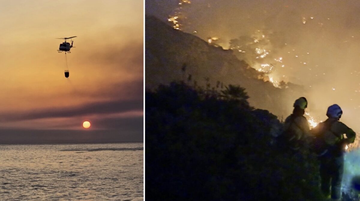 Brandstiftung vermutet, Tausende evakuiert