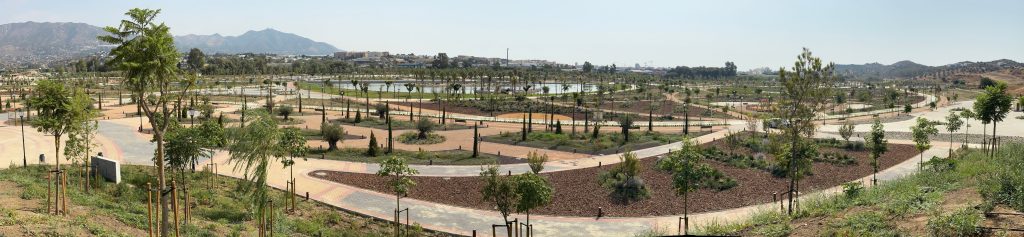 Panoramic position of caller Costa del Sol park.