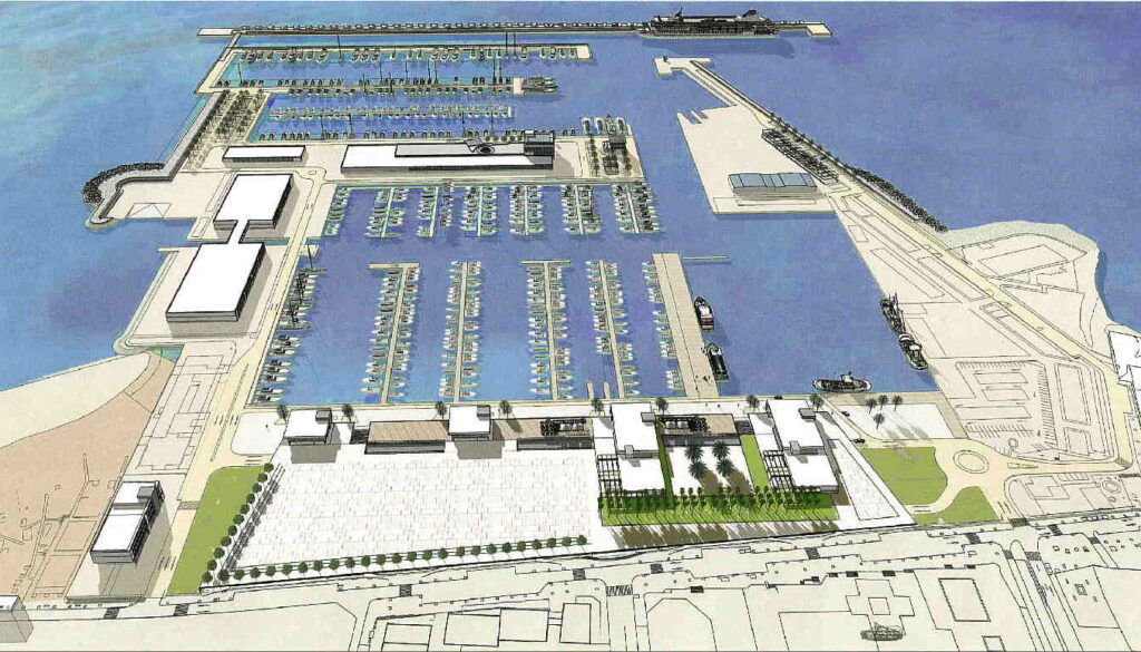 Plans for nan revamped harbour.