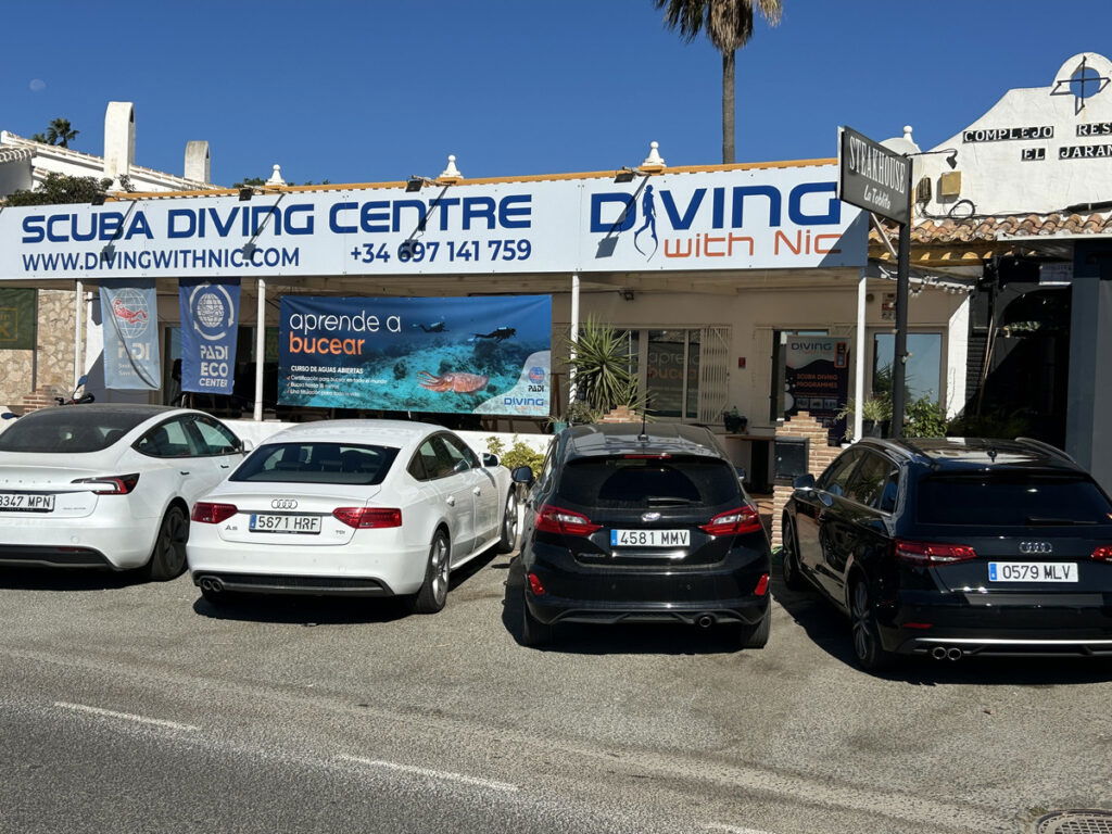 Diving pinch Nic, El Chaparal Mijas.