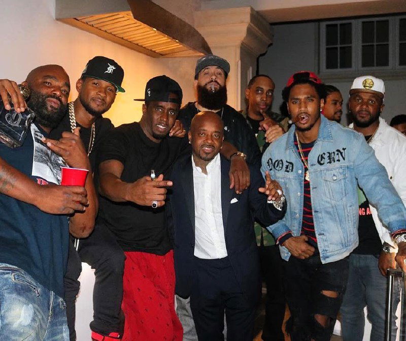 Usher , P Diddy , Jermaine Dupri, Trey songz , Chris brb Brown manager Ant & Shaggy | Credit: Shaggy Brown