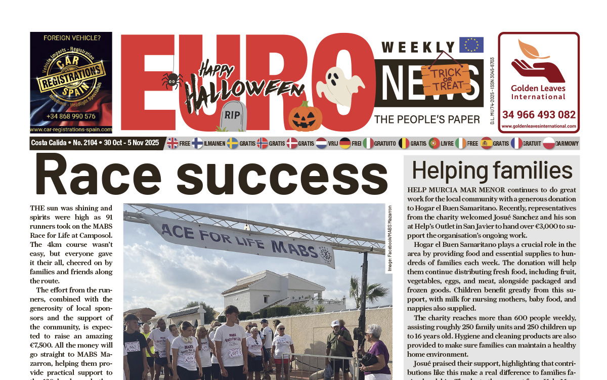 Costa Calida newspaper 30 Oct - 5 Nov 2025