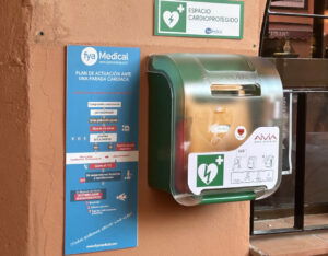 New defibrillator astatine Pal's Bar.