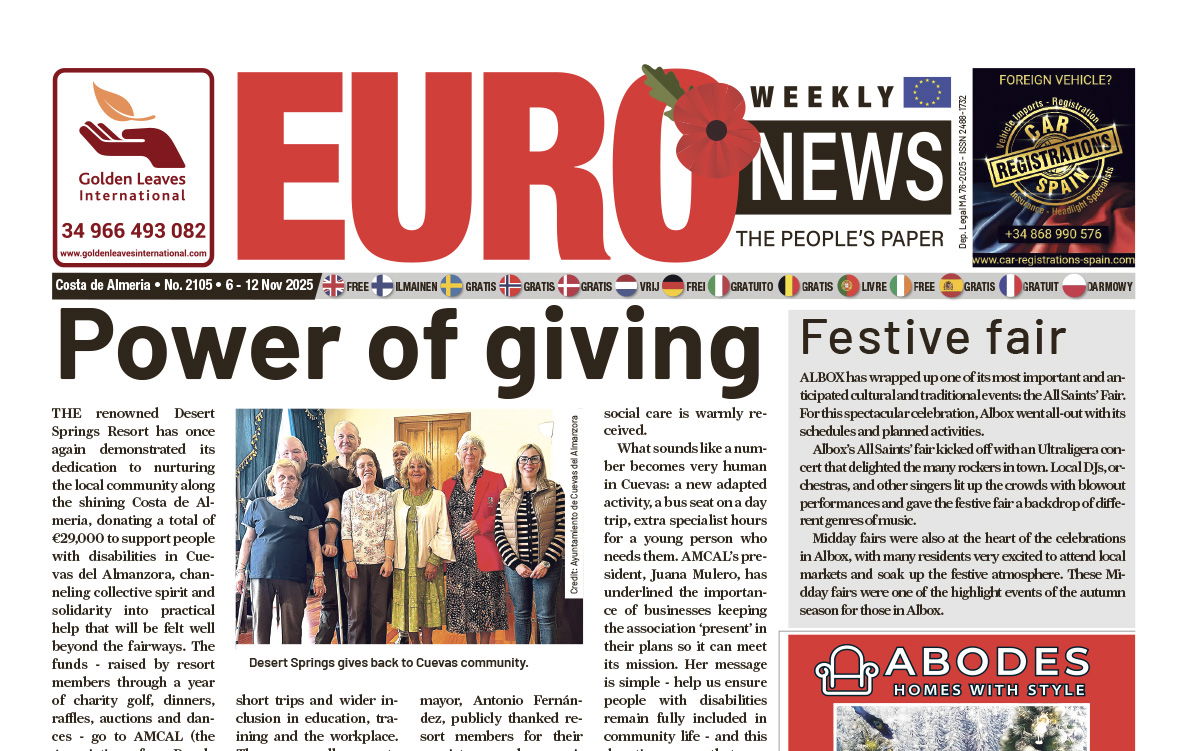 Costa de Almeria newspaper 6 - 12 Nov 2025