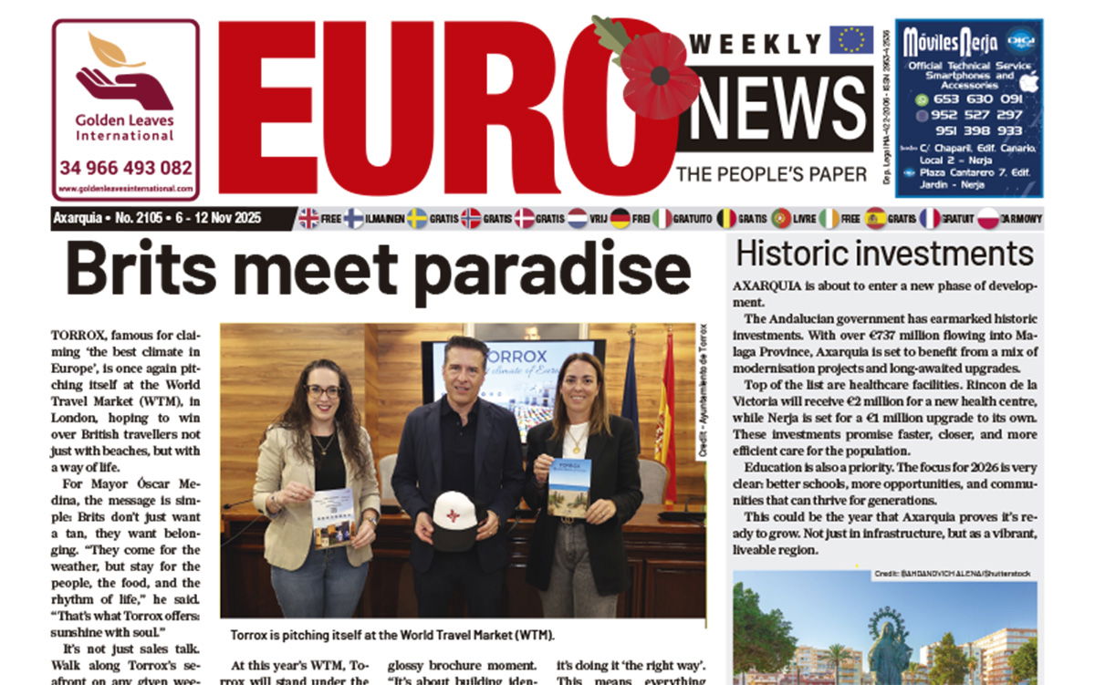 Axarquia newspaper 6 - 12 Nov 2025