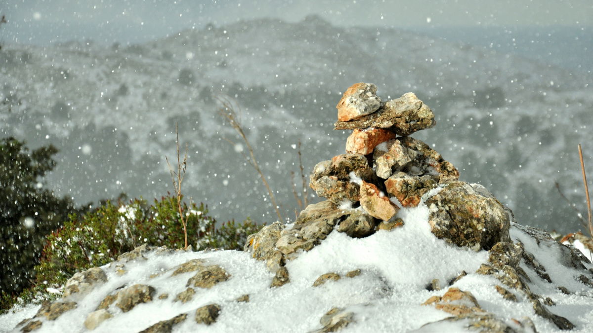 Mallorca Sees First Snowfall Of Winter As Stormy Conditions Spark Sea Waterspout