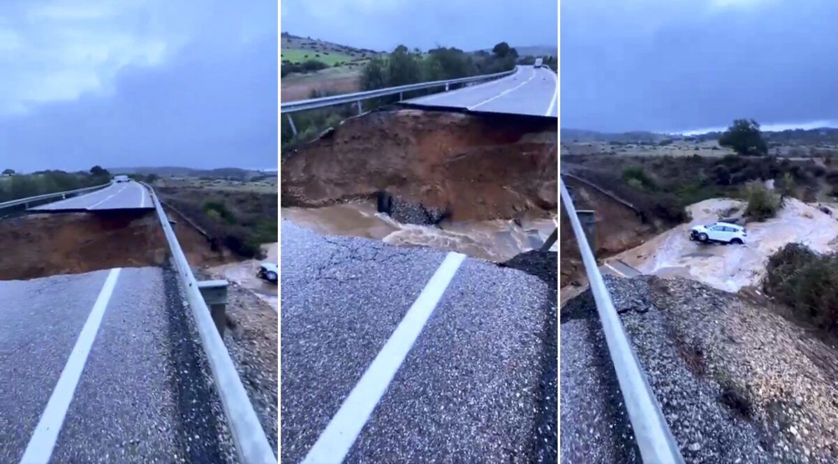 Storm Claudia: Major Landslide Collapses Road Causing Indefinite Road Closure Between Huelva And Sevilla