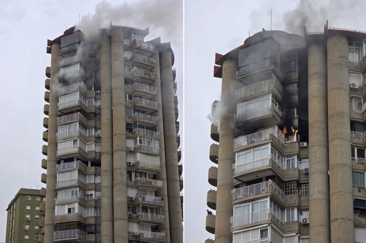 A Towering Inferno In Torremolinos Forces Long Stair Climb For Firefighters