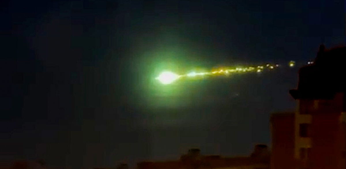 Green Object Crashes Into Roof Of Russian Woman’s Home