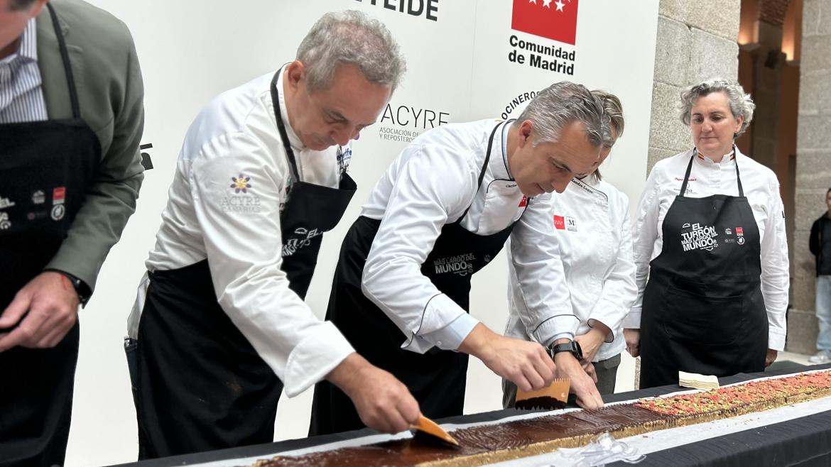Madrid Chefs Craft Record-breaking 50-metre Turrón For Early Christmas Celebration