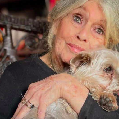 Brigitte Bardot With a Dog