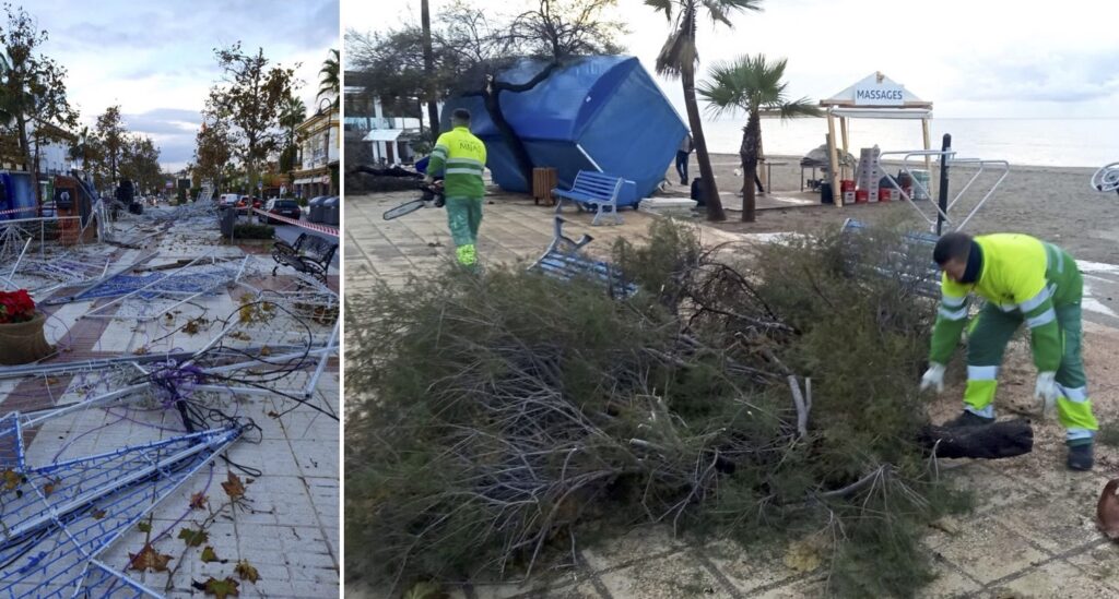 Mijas council assess the devastation.