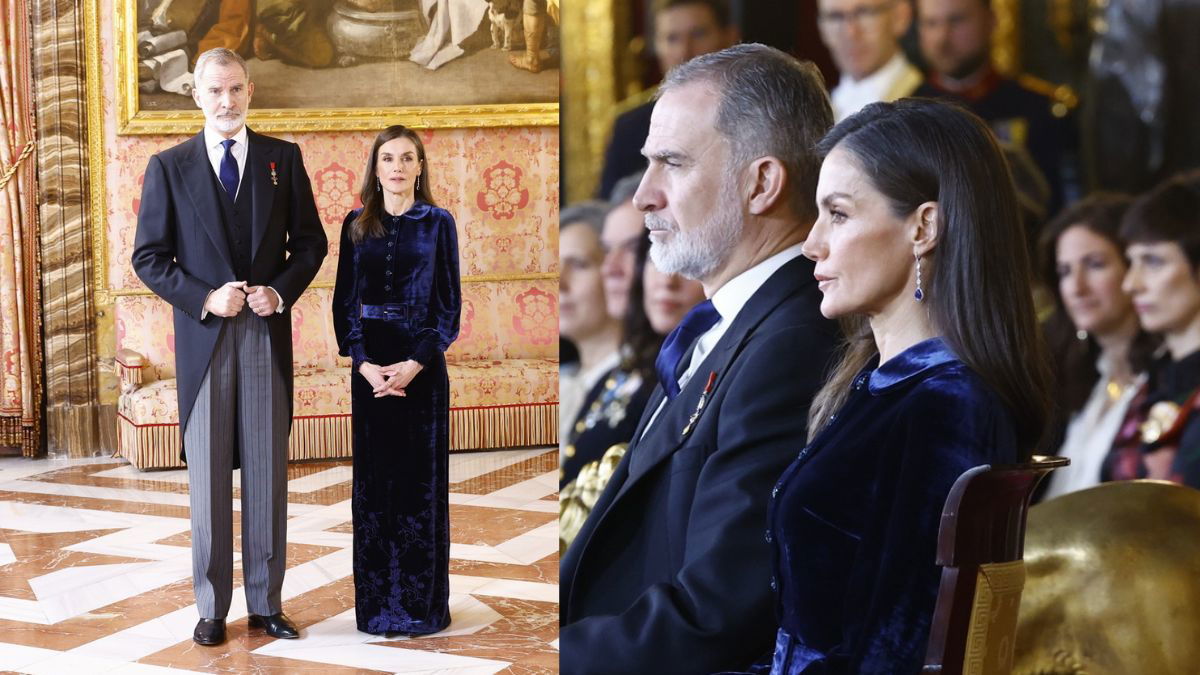 Queen Letizia dazzles in sapphire jewels as Spain hosts Diplomatic Corps Reception at Royal Palace