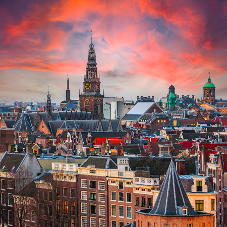 Amsterdam at sunset