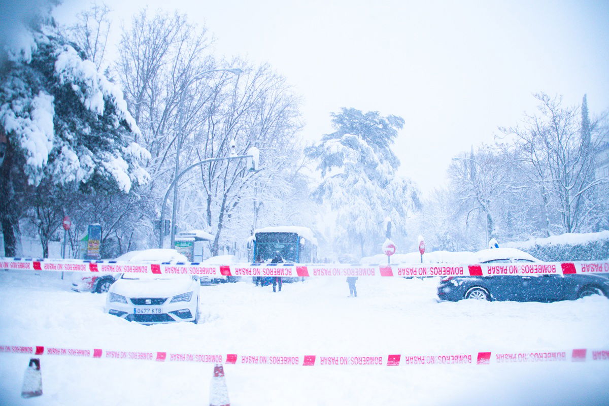 Snow brings northern Spain to a halt as hundreds of lorries are left stuck and shops feel the strain
