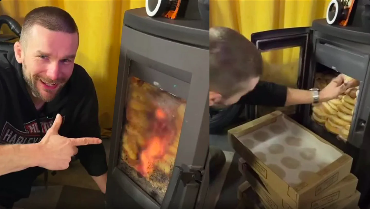 Man turns donuts into hours of home heat in Poland
