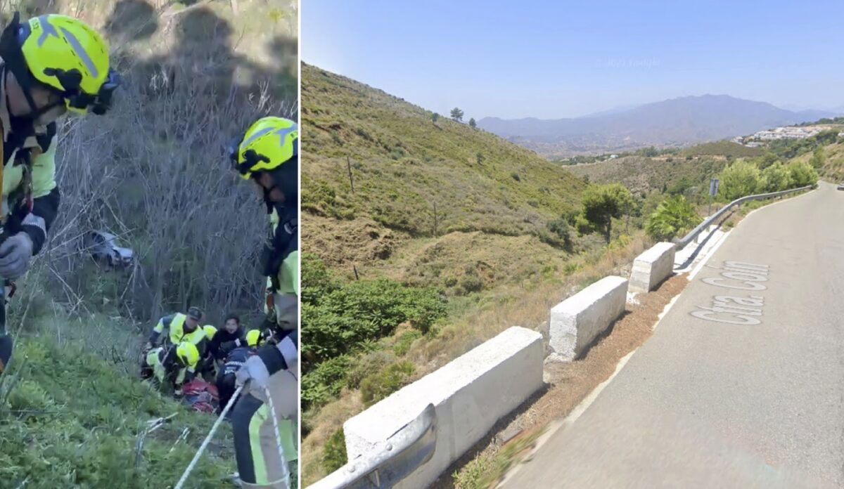Miraculous rescue after dramatic overnight cliff-top crash in Mijas’ Puerto Colorado