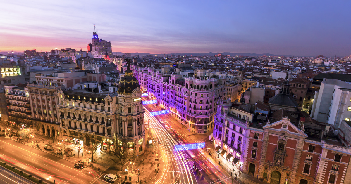 Aerial view of Madrid