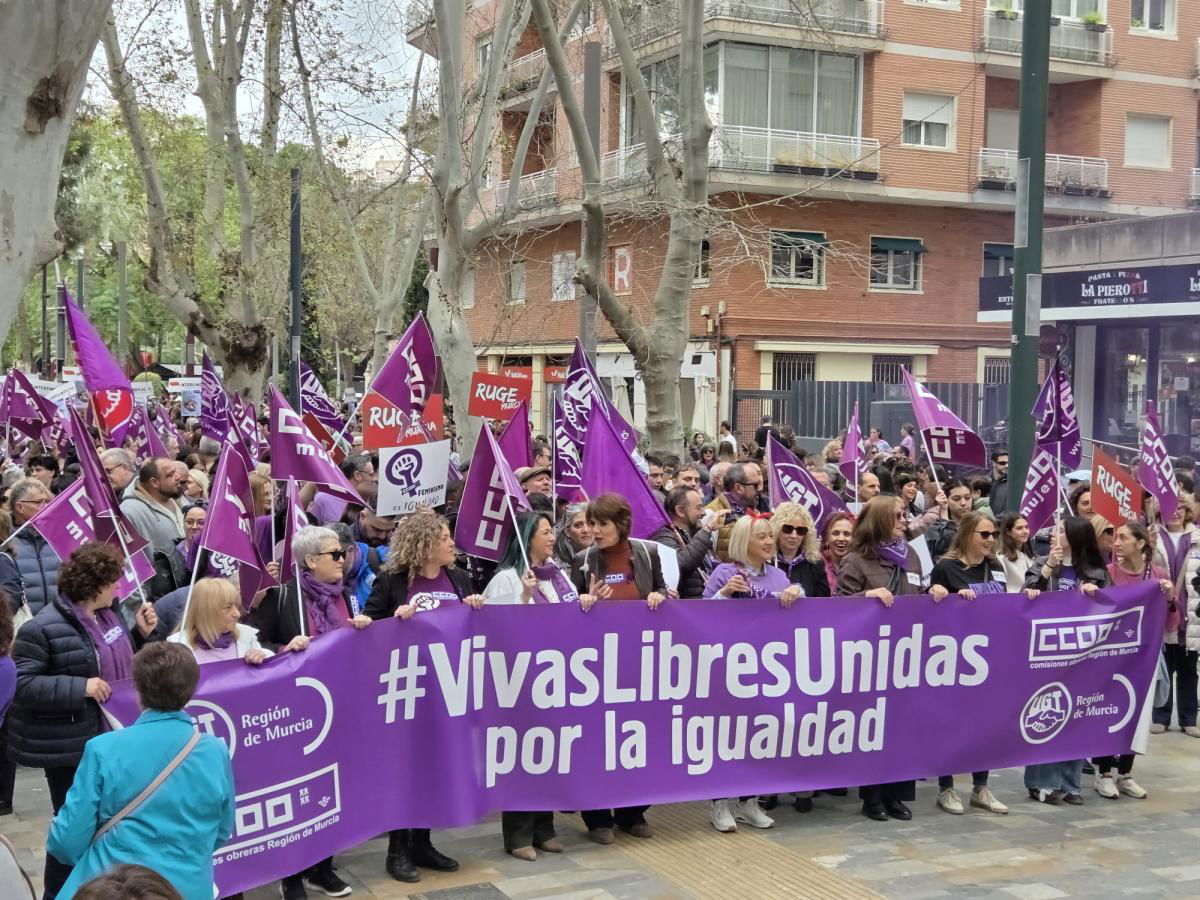 Thousands march in Murcia for International Women’s Day demonstrations