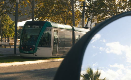 A tram in Spain.