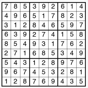 easy sudoku 2123